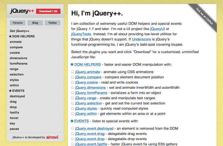 jQuery++ screenshot